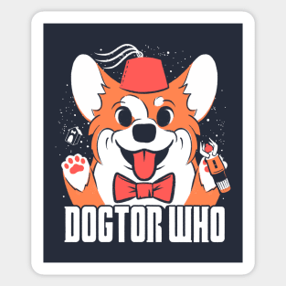 Sci Fi Corgi Geeky Retro TV Dog for SciFi Fans Sticker